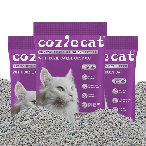 COZIE CAT-B Bentonite Cat Litter Ball Shape Apple Scent Strong Clumping